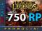 750 RP LEAGUE OF LEGENDS RIOT POINTS LOL 5 MIN.