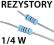 REZYSTORY OPORNIKI 1/4W różne rezystancje  100 SZT