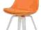 Krzesło Gina Pomarańczowe, Ella Drewniane Białe