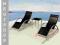 Leżak ogrodowy leżanka komplet 2 leżaki + stolik