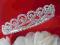 DIADEM ŚLUBNY KORONA TIARA OPASKA CYRKONIE