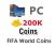 FIFA WORLD COINS PC 200 K