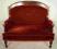 Sofa bordowa Biedermeier