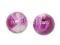 PL625 Plastikowe kulki biało-fioletowe 14mm