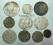 Lot 10 srebrnych monet