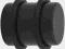 Plug czarny 12 mm z PMMA
