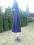 PARASOL OGRODOWY 4 M ALUMINIOWY Z KORBKĄ NIEBIESKI