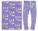 FURBY  fiolet legginsy  w NADRUKI r. 92/98  D441