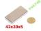 MAGNES NEODYMOWY PŁYTKOWY 42x20x5 NdFeB