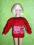 Czerwony sweterek z włóczki dla Barbie