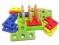 UKŁADANKA EDUKACYJNA KLOCKI PUZLE SORTER drewniane