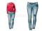 JAS232 B.P.C MODNE JEANSOWE SPODNIE 140