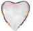 Balon foliowy Serce Srebrne - 18 cali - Walentynki