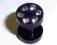 Kolczyk tunel plug piercing czarny cyrkonia 4mm