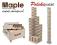 Drewniane klocki MAPLE 500 szt -skrzynia drewniana