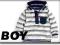 NEXT JESIEŃ BLUZA WHITE-NAVY STRIPE 5-6 L