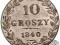 Polska 10 groszy 1840 MW Mikołaj I st.2+