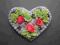 Broszka filcowa serce