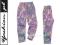 MARKOWE legginsy getry KWIATKI fiolet 104 SALE