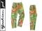 MARKOWE legginsy getry KWIATKI zielony 104 SALE