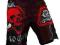 Spodenki szorty MMA SMMASH SKULL Red XL