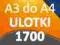 ULOTKI A3 SKŁADANE do A4 1700 szt PREMIUM 170g