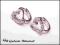 KOLCZYKI SERDUSZKA KAMIENIE SWAROVSKI SREBRO 925