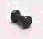 Kolczyk tunel plug piercing silikon czarny 3mm