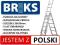 Drabiny: drabina aluminiowa Briks 3x15 NA SCHODY