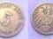 5 PFENNIG 1892 D CESARSTWO NIEMIECKIE 1891 -1918