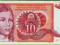 JUGOSŁAWIA 10 Dinara 1990 P103 AC UNC Dziewczyna