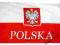 FLAGA POLSKA Z GODŁEM 136x68 Z TUNELEM