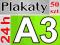 A3 PLAKATY 135g 50 szt DRUK 24h Plakat A0 A1 A2 A4