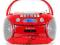 Boombox AUNA CD USB KASETA RADIO czerwone HIT