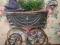Wózek retro vintage piękny drewniany