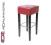 Stołek Stołki Hoker Barowy Wygodny Czerwony Drewno