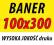 Baner reklamowy 100x300cm wysoka jakość druku!!!