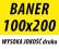 Baner reklamowy 100x200cm wysoka jakość druku!!!