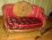 ZŁOTA  - STYLOWA  SOFA - KANAPA - ŁAWKA  KL
