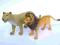 2 STARE FIGURKI LEW TYGRYS  12 CM