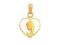 Złoty medalik komunia chrzest próba 585 14k  32521