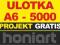 ULOTKI A6 5000 - PROJEKT GRATIS + F-VAT