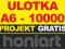 ULOTKI A6 10000 - PROJEKT GRATIS + F-VAT