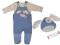 Babaluno milutkie ogrodniczki+body 56 BUDDY PSIAK