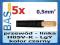 Przewód _ linka 1x 0,5mm czarny _ H05V-K _  5m