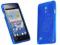 Niebieskie elastyczne etui Gel Huawei G526 + folia