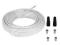 Kabel antenowy 75dB 20m + wtyk F 4 szt. + osłona