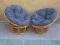 Komplet 2 fotele rattan,ratan,papasan.