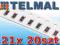Zestaw rezystorów 1206 SMD 21wartości x  20szt