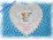 CHRZEST Chrzczonka szatka DO CHRZTU miś serce